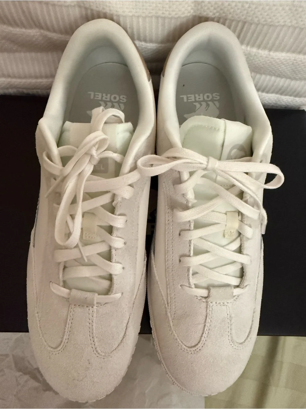 Sorel Men's White and Tan Low-Top Sneakers